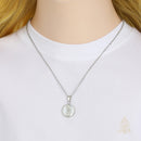 Catholic Town Virgin Mary Pendant Necklace – Stainless Steel Catholic Medal (Gold or Silver) – 20mm Marian Charm with 55cm Chain