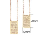 Catholic Town  Stainless Steel Scapular with "PADRE NUESTRO" ( Available in Gold and Silver colors )