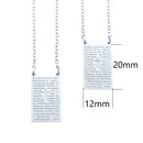 Catholic Town  Stainless Steel Scapular with "PADRE NUESTRO" ( Available in Gold and Silver colors )