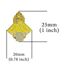 Catholic Town Our Lady of Charity "Virgen de la Caridad del Cobre"  Lapel Pin,  Small Gold Tone with Color (VCP-G)