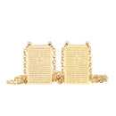 Catholic Town  Stainless Steel Scapular with "PADRE NUESTRO" ( Available in Gold and Silver colors )