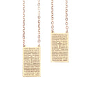 Catholic Town  Stainless Steel Scapular with "PADRE NUESTRO" ( Available in Gold and Silver colors )