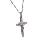 Catholic Saint Benedict Crucifix Pendant Stainless-Steel metal Available in Gold and Silver colors