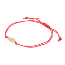 Catholic Town adjustable red cord bracelet with stainless steel Virgen de la Caridad del Cobre ( Our Lady of Charity )medal (SSBCSMH-RED)