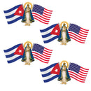 Catholic Town Our Lady of Charity "Virgen de la Caridad del Cobre"Car Decal Sticker USA and CUBA flags ( CCSTK-4525S )