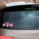 Catholic Town Our Lady of Charity "Virgen de la Caridad del Cobre"Car Decal Sticker USA and CUBA flags ( CCSTK-4525S )