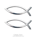 Car Chrome Emblem Jesus Christian Fish Symbol 3D Decal Badge ( CFAEE-S )