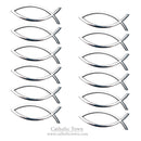 Car Chrome Emblem Jesus Christian Fish Symbol 3D Decal Badge ( CFAEE-S )