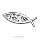 Catholic Town 1-12 Car Chrome Emblem Jesus Christian Fish Symbol 3D Decal Badge ( CFAEJ-S )