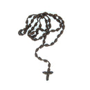 Catholic Town  Knotted Cord Rope Rosary Large and Strong available in Brown and Red colors