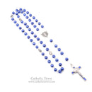 Catholic Town Rosary Necklace Saint Benedict Medal and Cross Crucifix ( Available colors: Black, Blue, Red, White )