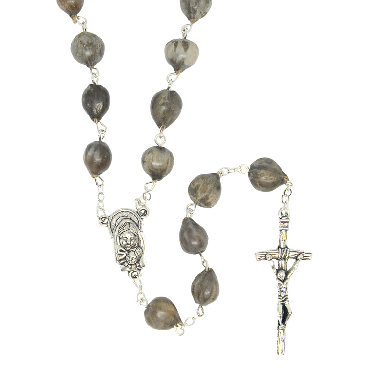 JOB'S TEARS ROSARY for difficult times (ROSNS-GREY)
