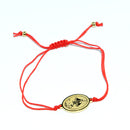 Catholic Town adjustable red cord Bracelet with Stainless steel "Virgen de la Caridad del Cobre" medal (SSBCMH-RED)