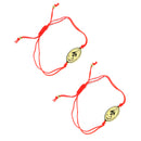 Catholic Town adjustable red cord Bracelet with Stainless steel "Virgen de la Caridad del Cobre" medal (SSBCMH-RED)