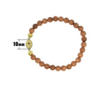 Catholic Town Bracelet with Stainless Steel Virgen de la Caridad del Cobre medal and 6mm Venturina beads (SSBCMVS-6)