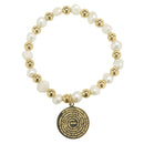 Catholic Town Bracelet with Virgen de la Caridad del Cobre ( Our Lady of Charity ) Stainless Steel Medal ( SSBCOMPM-WG )