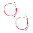 Catholic Town adjustable red cord bracelet with stainless steel Virgen de la Caridad del Cobre ( Our Lady of Charity )medal (SSBCSMH-RED)