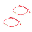 Catholic Town adjustable red cord bracelet with stainless steel Virgen de la Caridad del Cobre ( Our Lady of Charity )medal (SSBCSMH-RED)