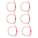 Catholic Town adjustable red cord bracelet with stainless steel Virgen de la Caridad del Cobre ( Our Lady of Charity )medal (SSBCSMH-RED)