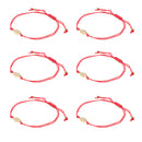 Catholic Town adjustable red cord bracelet with stainless steel Virgen de la Caridad del Cobre ( Our Lady of Charity )medal (SSBCSMH-RED)