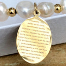 Catholic Town St. Jude Thaddeus Bracelet with Stainless Steel Medal and Pearl beads ( SSBSJT-DGWG )