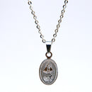 Catholic Virgen de la Caridad del Cobre Stainless Steel Medal with chain (SSPCK17MCH-S)