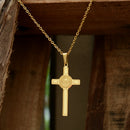 Catholic Saint Benedict Crucifix Pendant Stainless-Steel metal Available in Gold and Silver colors