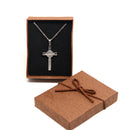 Catholic Saint Benedict Crucifix Pendant Stainless-Steel metal Available in Gold and Silver colors