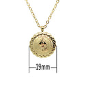 Catholic Virgen de la Caridad del Cobre Religious Stainless-Steel Pendant with Chain (SSPCVM19MDCH-G)