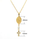 Catholic Our Lady of Guadalupe (Nuestra Señora de Guadalupe) Stainless Steel Pendant with chain (SSPGWC20MCH-G)