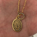 Catholic Town Our Lady of Guadalupe (Nuestra Señora de Guadalupe) Stainless Steel Pendant with chain (SSPG25MCH-G)